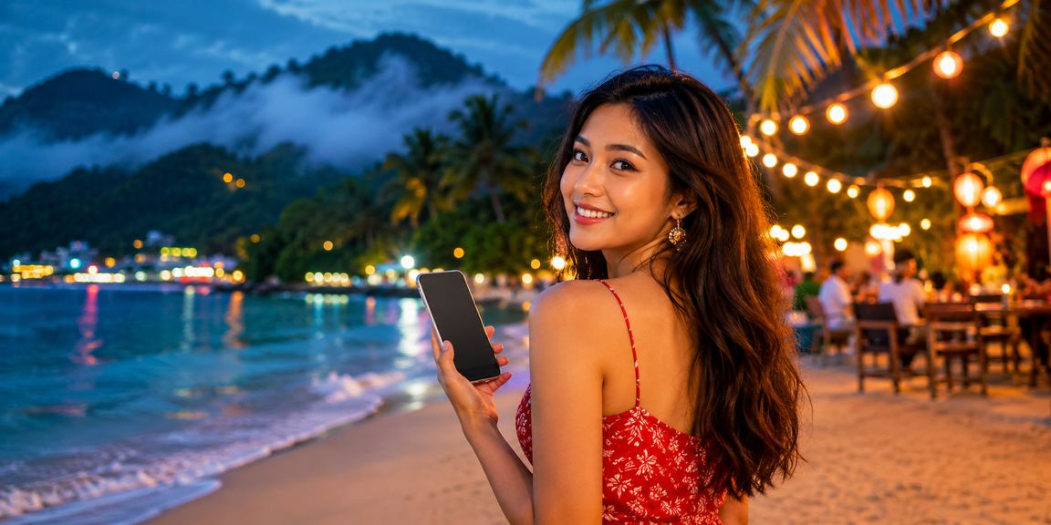Pemain di Langkawi melakukan deposit dalam talian menggunakan telefon pintar dengan antara muka voice38 yang jelas