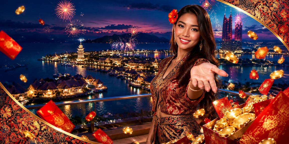 Bonus sampul merah jackpot bergaya batik Terengganu sempena perayaan Tahun Baru Cina di Malaysia